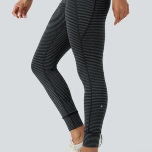 Halara High Waisted Drawstring Striped Yoga Leggings with Pockets NWT Sz 16/XL